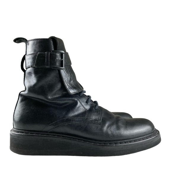 Ann Demeulemeester Buckle Lace Up Combat Boots - Picture 1 of 13